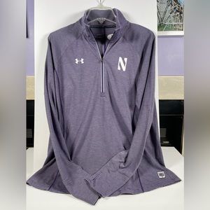 Northwestern University Under Armour Heatgear Lightweight Quarter Zip Pullover